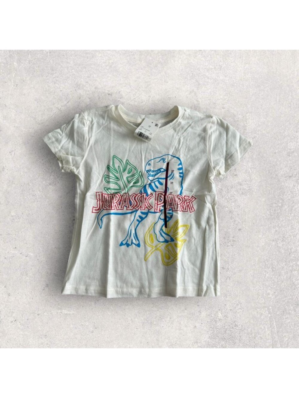 JURASSIC PARK Toddler Boys Graphic Dinosaur T Rexx T Shirt Sz 3T NEW NWT